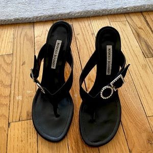 Black manolo sandals